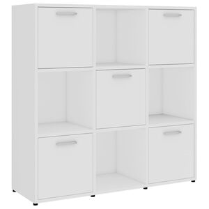 vidaXL Estanter&iacute;a librer&iacute;a madera contrachapada blanco 90x30x90 cm