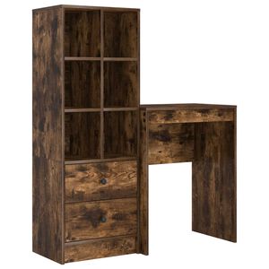 vidaXL Escritorio Roble ahumado 105,5 x 34 x 127 cm 2 uds.