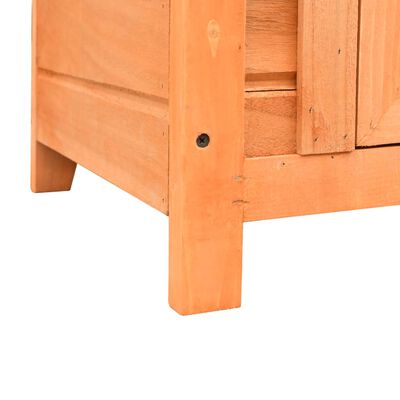 vidaXL Caseta para gatos madera maciza de pino y abeto 50x46x43,5 cm