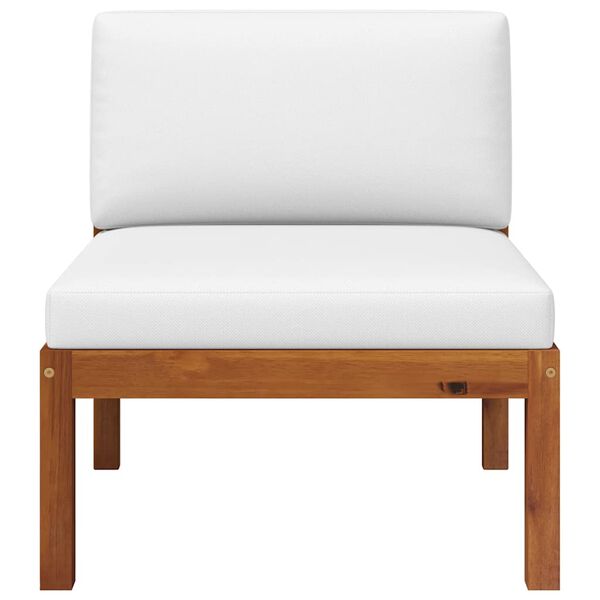 vidaXL Conjunto de jard&iacute;n de 2 piezas con cojines de madera de acacia y cuerda vidaXL