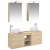 vidaXL Juego de Muebles de Ba&ntilde;o 5 pcs Roble Sonoma 50 x 14,5 x 70 cm