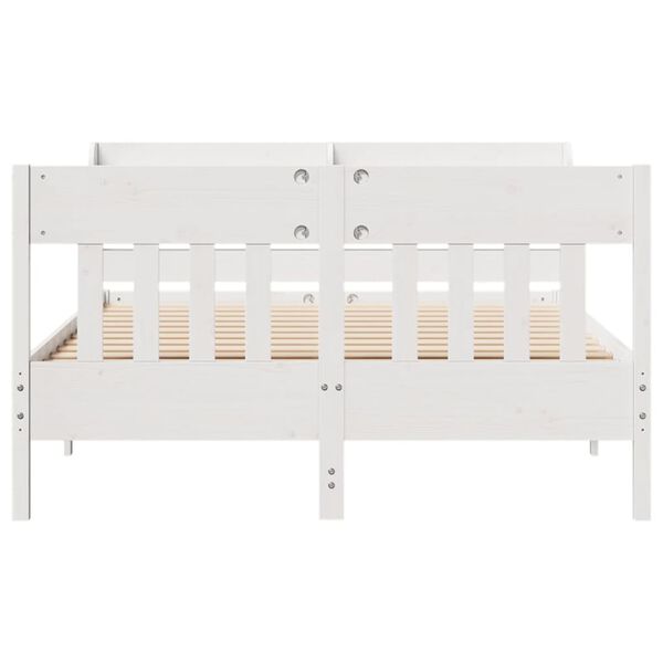 vidaXL Estructura de cama sin colch&oacute;n madera maciza de pino 160x200 cm