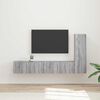 vidaXL Conjunto de mueble de TV 3 pcs Gris Sonoma Madera de ingenier&iacute;a