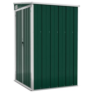 vidaXL Cobertizo de jard&iacute;n pared acero galvanizado verde 118x100x178cm
