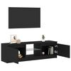 vidaXL Mueble de TV con luces LED roble negro 120x30x36 cm