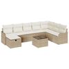 vidaXL Juego de Sof&aacute; 9 uds. 8-N&uacute;mero de plazas Beige y Crema