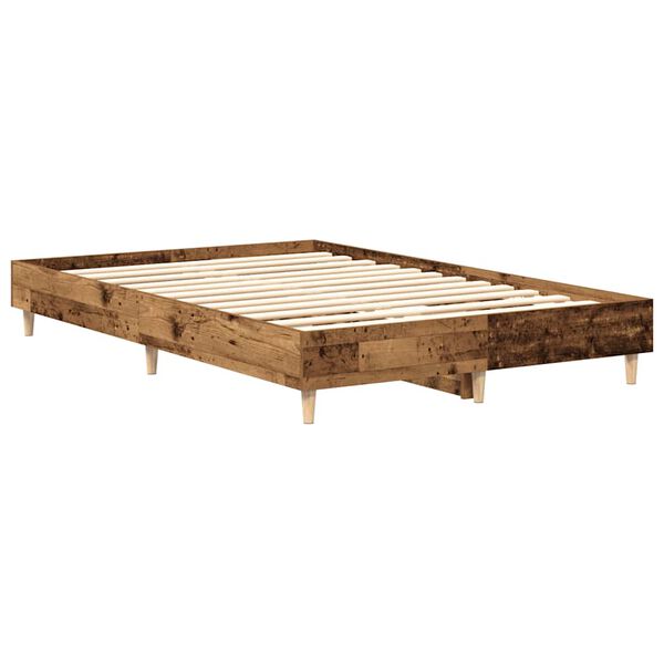 vidaXL Estructura de cama sin colch&oacute;n madera vieja 135x190 cm madera