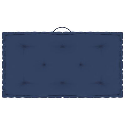 vidaXL Cojines para palets de suelo 7 uds algodón azul marino claro
