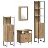 vidaXL Juego de muebles de ba&ntilde;o 4 uds. Roble artisan