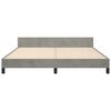 vidaXL Estructura de cama sin colch&oacute;n terciopelo gris claro 160x200 cm