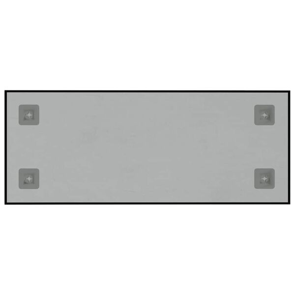 vidaXL Pizarra magnética de pared vidrio templado negro 50x20 cm