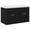 vidaXL Mueble de Cuarto de Ba&ntilde;o Roble Negro 80 x 38,5 x 46 cm