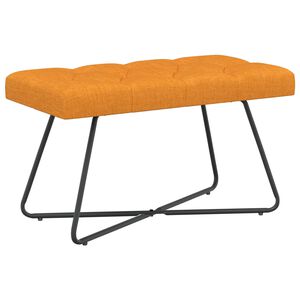 vidaXL Banco con tapicer&iacute;a con botones Amarillo oscuro 80 x 40 x 46 cm