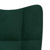 vidaXL Silla de relajaci&oacute;n de terciopelo verde oscuro