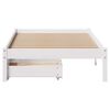 vidaXL Estructura de cama sin colchón madera maciza blanca 75x190 cm