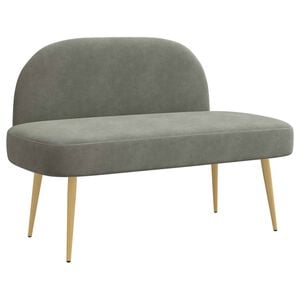 vidaXL Banco tapizado con respaldo Gris claro 110 x 60 x 76 cm