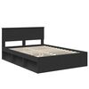 vidaXL Estructura de cama Negro 135 x 190 cm Madera de pino macizo