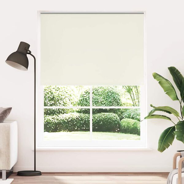 vidaXL Estor enrollable opaco 164,4x230 cm, tela, ancho 160 cm, blanco roto