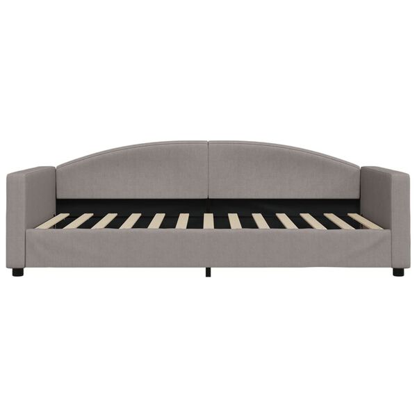 vidaXL Sof&aacute; cama sin colch&oacute;n tela gris taupe 100x200 cm
