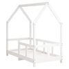 vidaXL Estructura de cama para niños madera de pino blanco 70x140 cm