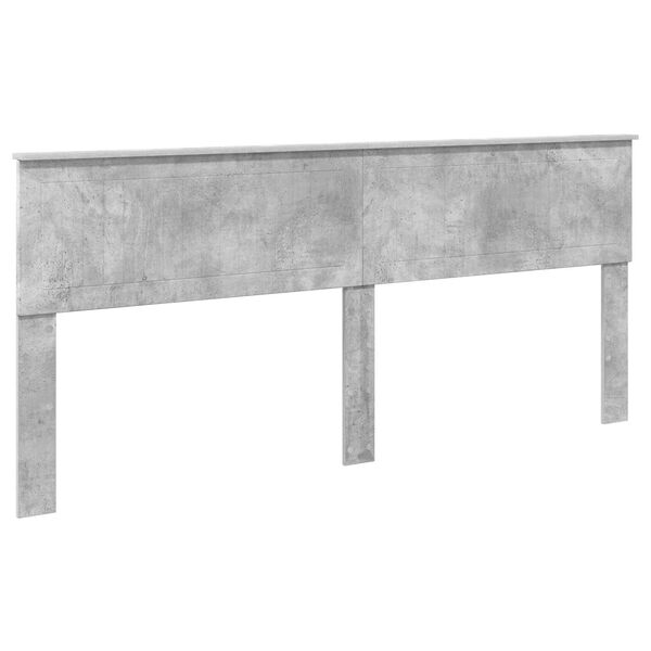 vidaXL Cabecero Gris Concreto 200 cm Madera contrachapada