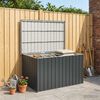 vidaXL Caja de almacenaje para jard&iacute;n gris antracita 149x99x93 cm