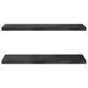vidaXL Estantes de pared 2 uds acero inoxidable negro 100x30x3 cm