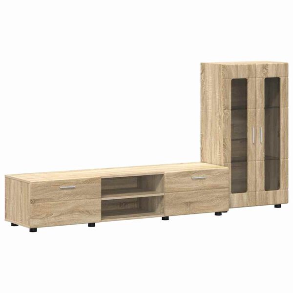 vidaXL Conjunto de mueble de TV con caj&oacute;n FLORIN Roble Sonoma