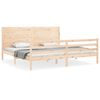 vidaXL Estructura de cama con cabecero madera maciza 200x200 cm