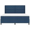 vidaXL Cama tipo Box Spring con colch&oacute;n Azul 180 x 200 cm tela