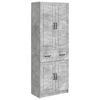 vidaXL Juego de armarios 2 uds. Gris Hormig&oacute;n Madera de ingenier&iacute;a