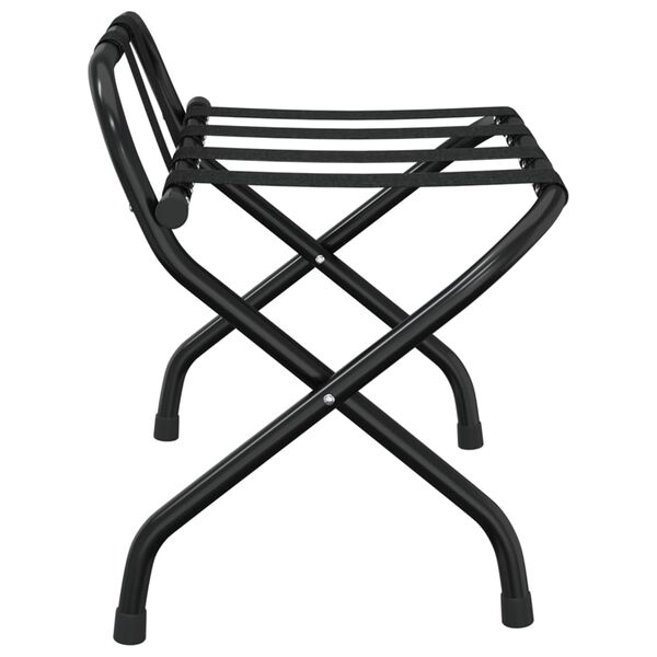 vidaXL Soporte para maletas con respaldo negro 56x39x52 cm