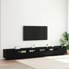 vidaXL Conjunto de mueble de TV 3 pcs Negro 300 x 35 x 40 cm