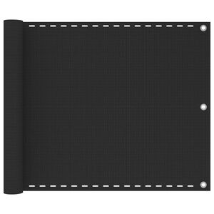 vidaXL Toldo para balc&oacute;n HDPE 75x500 cm gris antracita