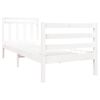 vidaXL Estructura de cama individual de madera maciza blanco 90x190 cm