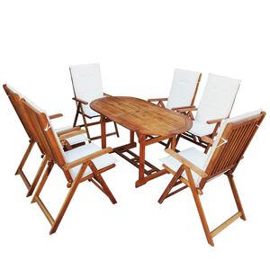 vidaXL Juego de muebles Marr&oacute;n Madera