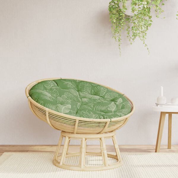 vidaXL Coj&iacute;n redondo tela Oxford estampado de hojas &Oslash; 100x11 cm