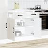 vidaXL Mueble bajo cocina Kalmar madera ingenier&iacute;a blanca alto brillo