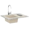 vidaXL Lavabo Beige 670 x 460 mm 80% Cuarzo y 20% Resina