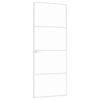 vidaXL Puerta de interior vidrio templado y aluminio blanco 76x201,5cm