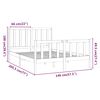 vidaXL Estructura de cama sin colch&oacute;n madera de pino blanca 140x200 cm