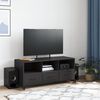 vidaXL Mueble de TV acero negro 100,5x39x43,5 cm