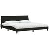 vidaXL Cama con colch&oacute;n Hanko tela negro 200x200 cm
