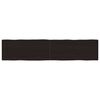 vidaXL Tablero mesa madera tratada borde vivo marr&oacute;n 180x40x(2-4) cm