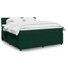 vidaXL Cama box spring con colch&oacute;n terciopelo verde oscuro 180x200 cm