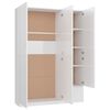 vidaXL Armario 3 puertas madera ingenier&iacute;a blanco brillo 120x50x180 cm