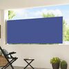 vidaXL Toldo lateral retr&aacute;ctil de jard&iacute;n azul 120x500 cm