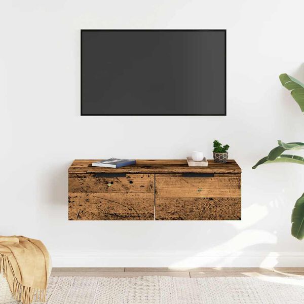 vidaXL Armario de pared madera de ingenier&iacute;a envejecida 68x30x20 cm