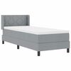 vidaXL Cama tipo Box Spring Gris Claro 200 x 80 cm Poli&eacute;ster