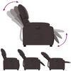 vidaXL Sillón reclinable eléctrico tela marrón oscuro